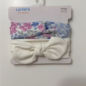 Carter's Floral and White Headband Duo‎